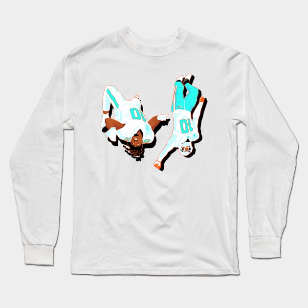 Tyreek Hill 10 - miami dolphins Long Sleeve T-Shirt by Qrstore